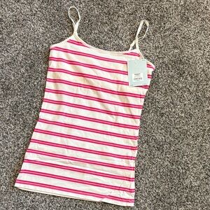 Kohl's Vibrant Pink and White Camisole